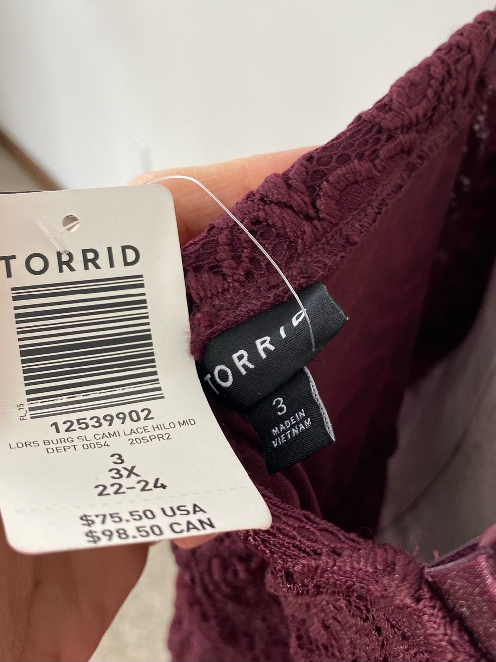 NWT TORRID Lace Cami High Low Dress - Picture 8 of 8